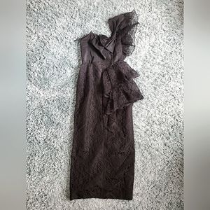 80's vintage assymetrical prom dress